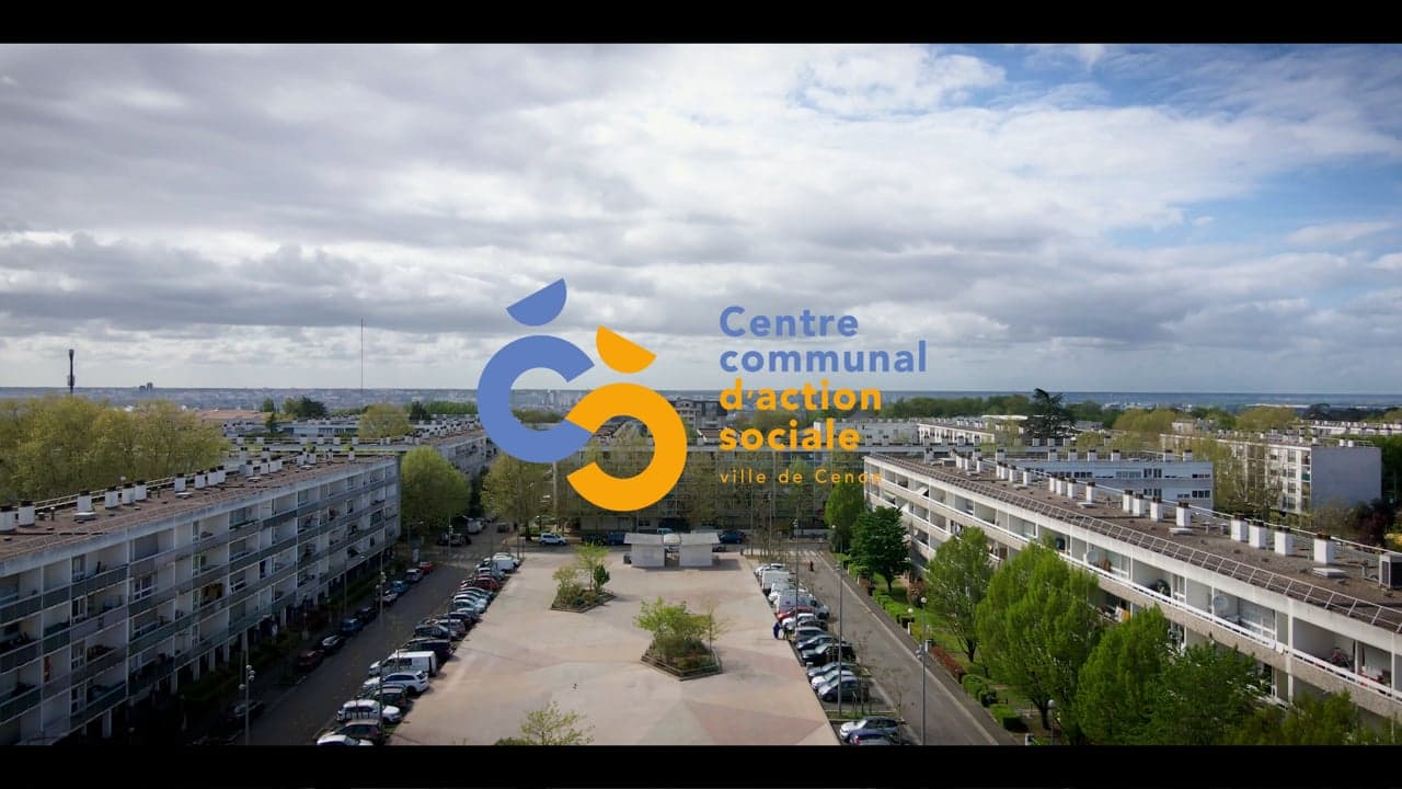 Vue aérienne du quartier desservi par le CCAS de la ville de Cenon
