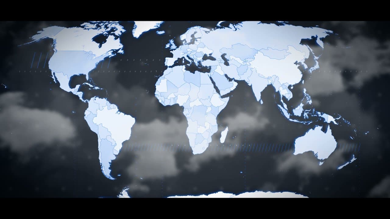 Planisphère animé illustrant l'implantation d'Alpes Connectiques Services
